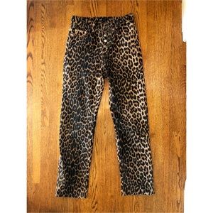 Zara Leopard Print Jeans Size 24